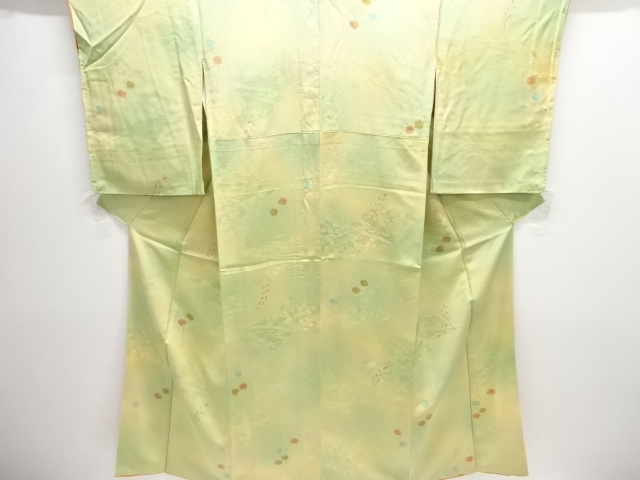 草花模様小紋着物